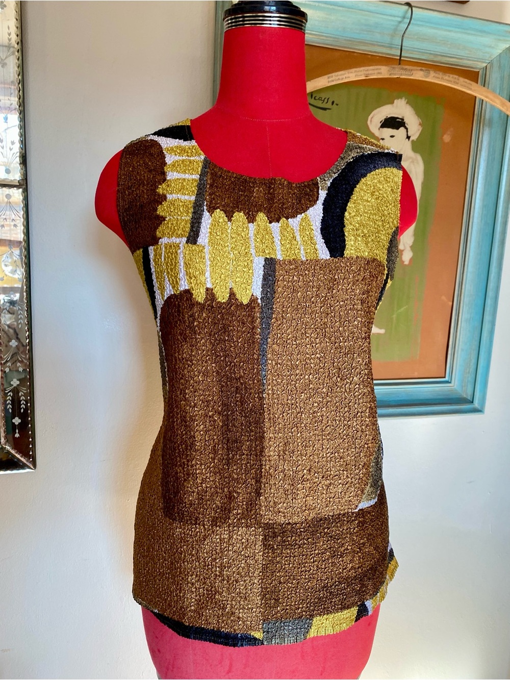 Chico's Textured Abstract Tank Top